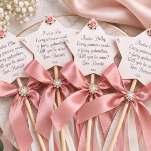 Will You Be My Godmother Gift | Godmother Proposal | Godparent Proposal Gift | Personalised Godmother Wand | Fairy Godmother Gift afbeelding 9