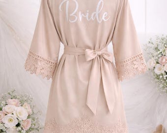 Luxury Satin Bridal Robe- Bride, Bridesmaid Robes, Bride Gift
