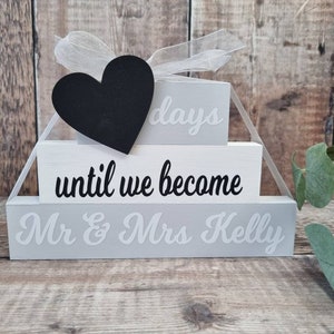 Wedding Countdown - Countdown Blocks - Engagement Gift - Gift For Engagement