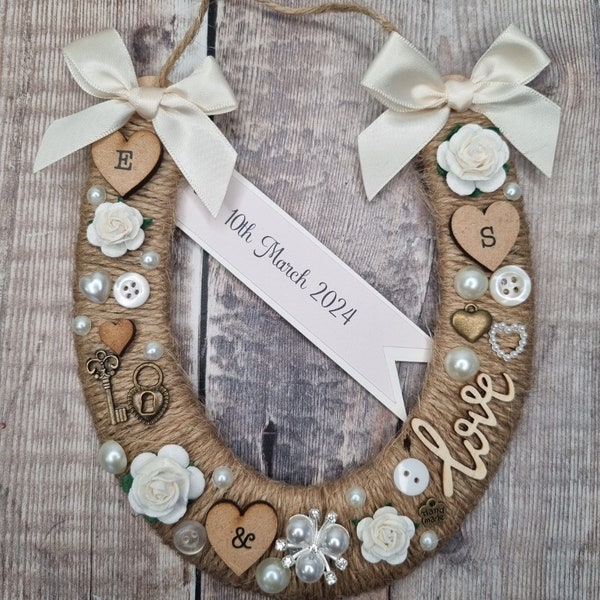 Personalised Wedding Horseshoe Lucky Horseshoe Gift