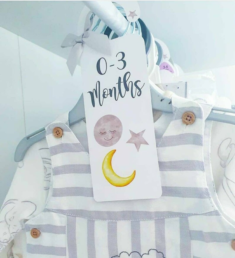 Stars and Moons Baby Clothes Dividers Etsy
