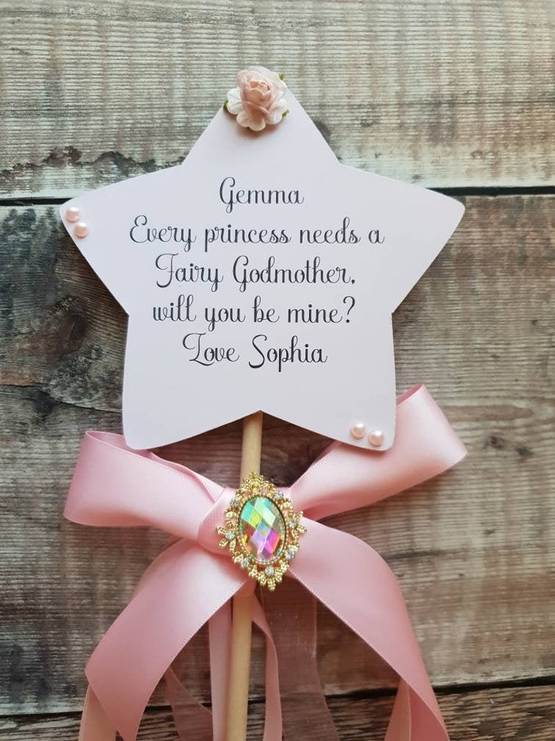 Fairy godmother wand / godmother gift/ godparents  / will you be my godmother / gifts for godparents 