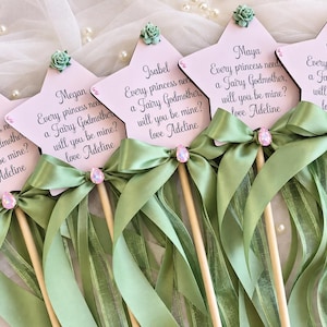 Will You Be My Godmother Gift | Godmother Proposal | Godparent Proposal Gift | Personalised Godmother Wand | Fairy Godmother Gift afbeelding 7