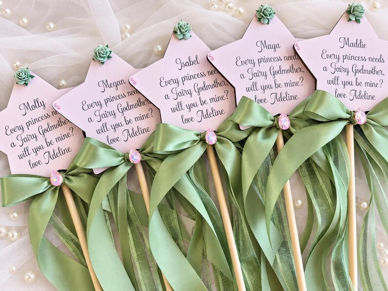 Will You Be My Godmother Gift | Godmother Proposal | Godparent Proposal Gift | Personalised Godmother Wand | Fairy Godmother Gift afbeelding 7