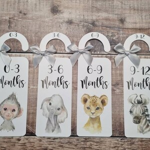 Safari Animals Baby Clothes Dividers Wardrobe Organisation - Etsy