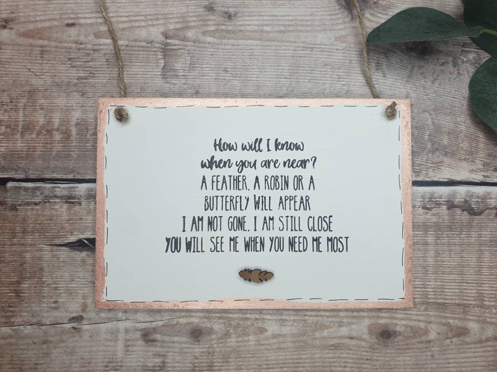 Memorial Plaque Memorial Keepsake Memorial Wall Hanging Etsy UK