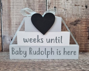 Baby Countdown, Baby Countdown Blocks, Pregnancy Gift