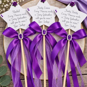 Will You Be My Godmother Gift | Godmother Proposal | Godparent Proposal Gift | Personalised Godmother Wand | Fairy Godmother Gift afbeelding 12