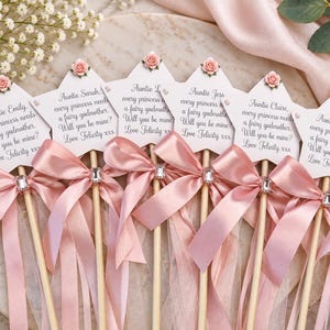 Will You Be My Godmother Gift | Godmother Proposal | Godparent Proposal Gift | Personalised Godmother Wand | Fairy Godmother Gift afbeelding 5