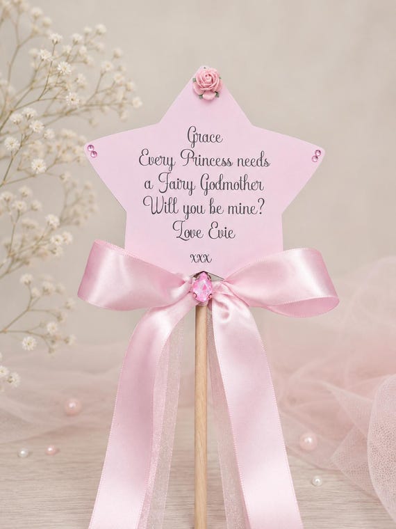 Will You Be My Godmother Gift | Godmother Proposal | Godparent Proposal Gift | Personalised Godmother Wand | Fairy Godmother Gift