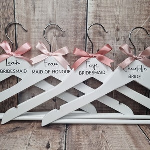 Wedding Hangers, Personalised Hanger for Wedding Day, Bridesmaid Hanger