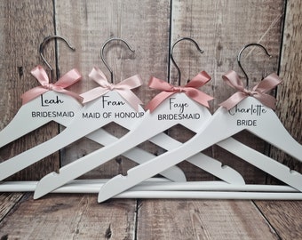 Wedding Hangers, Personalised Hanger for Wedding Day, Bridesmaid Hanger