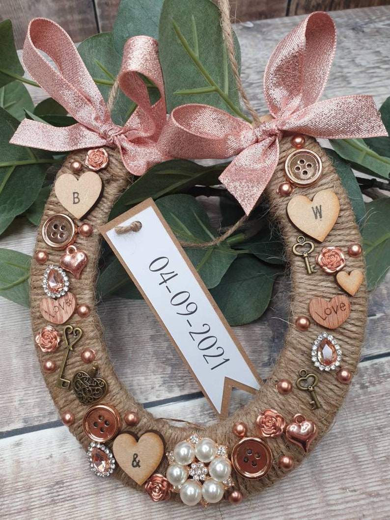 Personalised Wedding Horseshoe Lucky Horseshoe Gift Etsy UK