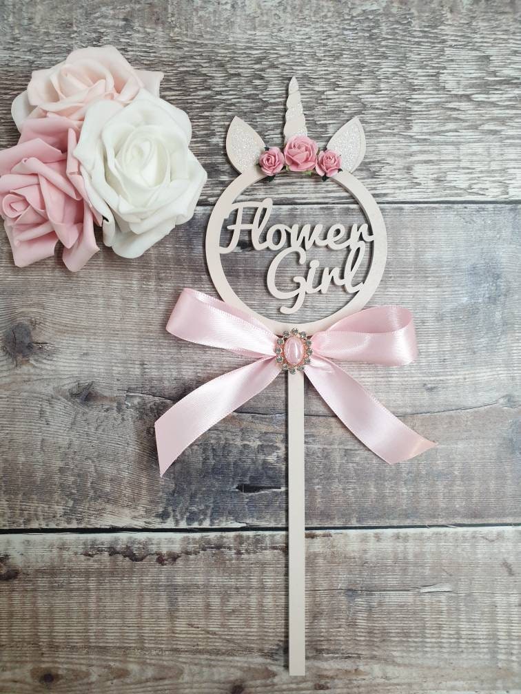 Unicorn Flower Girl Wand