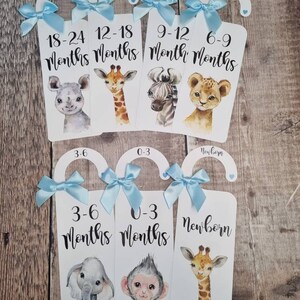 Safari Animals Baby Clothes Dividers Wardrobe Organisation - Etsy