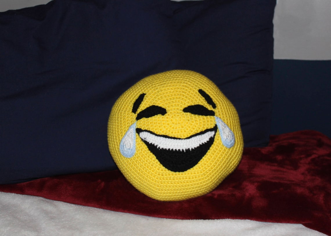 Laugh 'till You Cry Emoji Pillow Crochet Pattern - Etsy