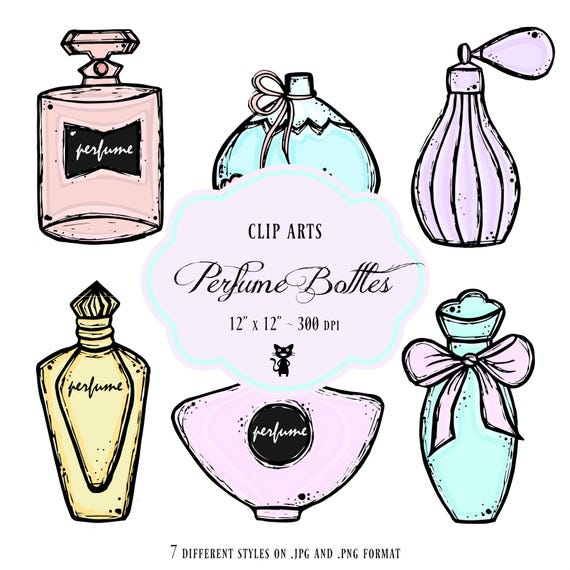 Perfume Bottles Clip Art Parfum Bottles Cologne Boudoir Fancy 