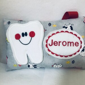 Boys Tooth Fairy Pillow - Personalized Tooth Pillow - Gift under 20 - Baby Gift - Baby Keepsake - Tooth Pillow - Birthday Gift