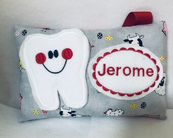 Boys Tooth Fairy Pillow - Personalized Tooth Pillow - Gift under 20 - Baby Gift - Baby Keepsake - Tooth Pillow - Birthday Gift