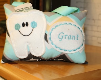 Tooth fairy pillow - Boys tooth fairy pillow - Gift for Kindergartener - Tooth Pillow Personalized -  Presonalized Tooth Pillow for boys