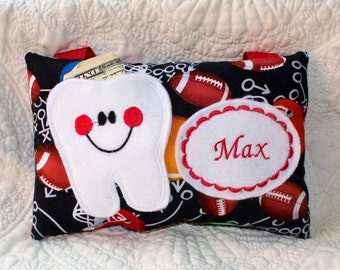 Boys Tooth Fairy Pillow - Tooth Fairy Pillow - Personalized Tooth Fairy Pillow - Sports Tooth Fairy Pillow - Tooth Pillow Boys - Pillow