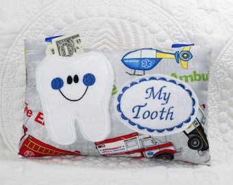 Tooth Fairy Pillow - Personalized Tooth Fairy Pillow - Personalized Pillow - Boys Tooth Fairy Pillow - Gift for Kindergarten