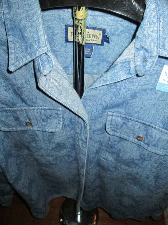 Medium Ruff Hewn Denim Shirt Upcycled 