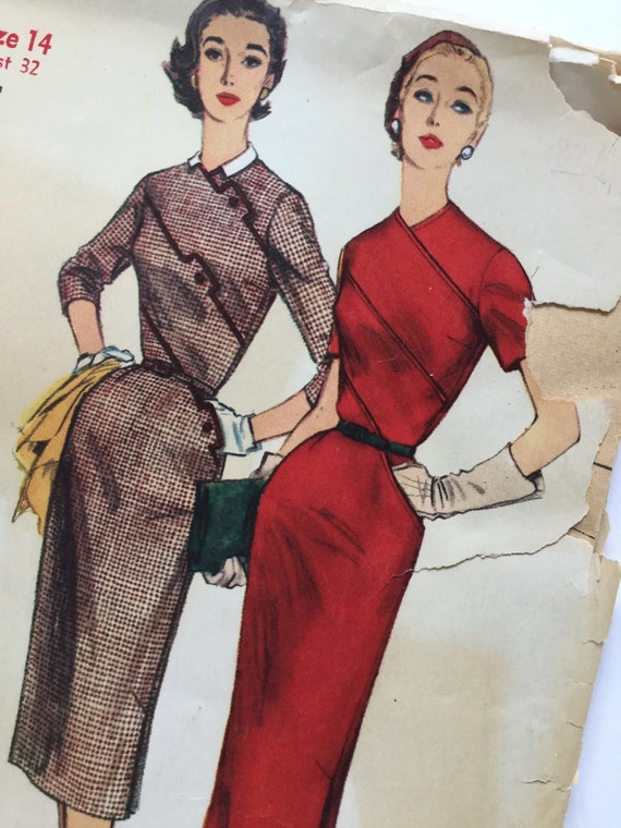 Vintage Sewing Pattern 1950s Dress Pattern Simplicity | Etsy