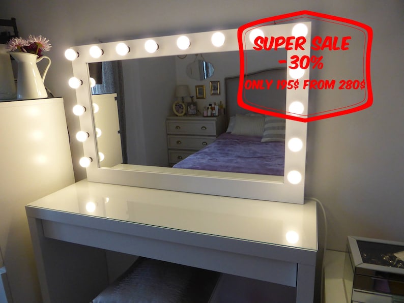 Super Xl Hollywood Vanity Mirror 43x27 Image 0