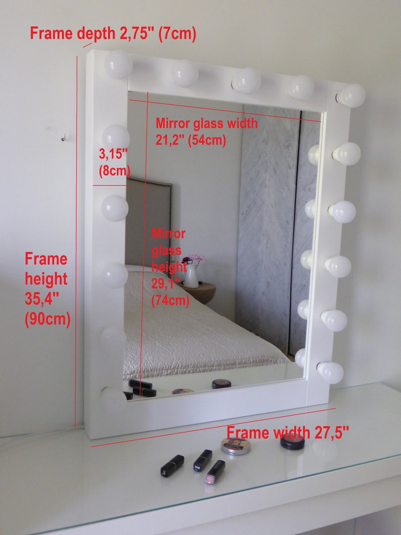 SUPER Sale XL Hollywood Lighted Vanity Mirrormakeup Mirror Etsy