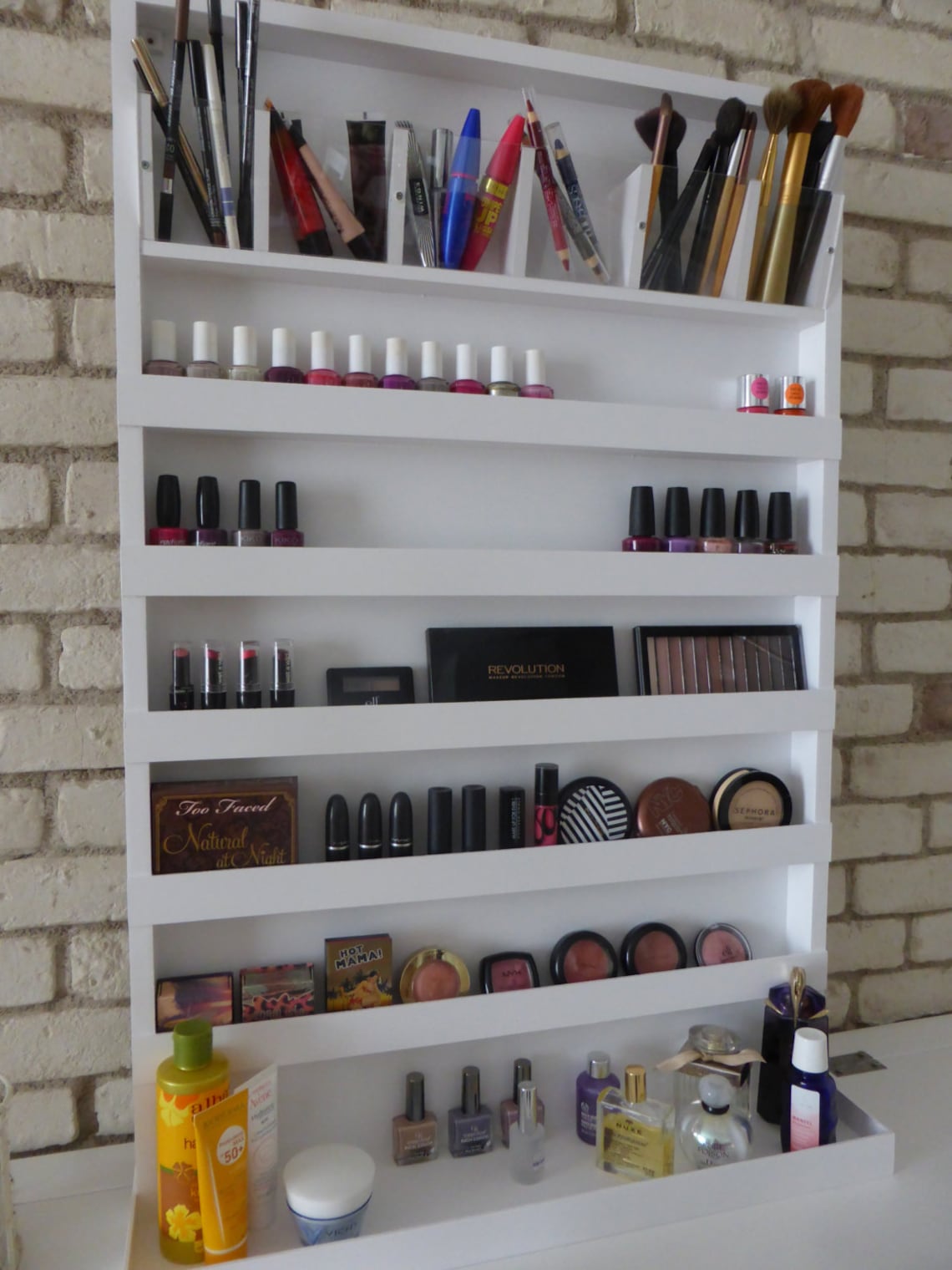 Εxtra large makeup organizer nail polish rack wall hanging Etsy