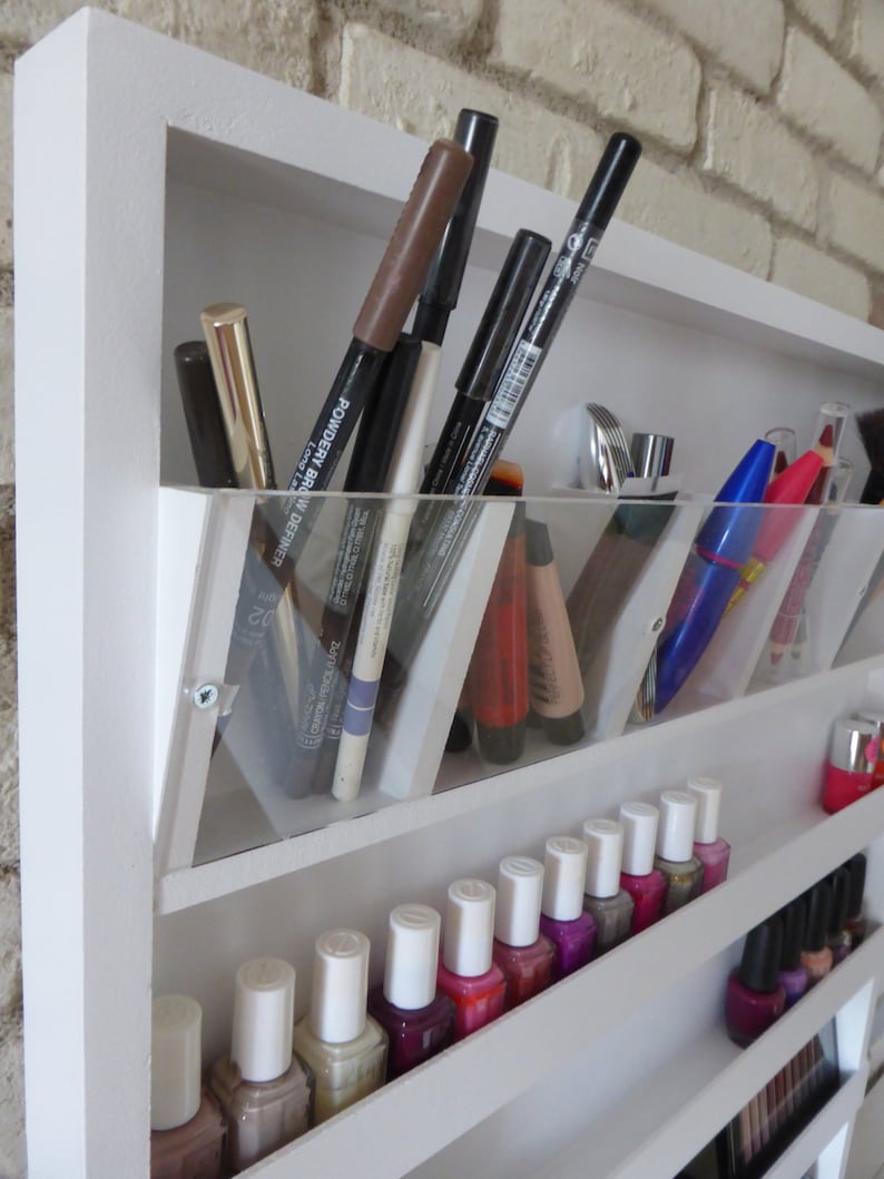 Εxtra large makeup organizer nail polish rack wall hanging Etsy