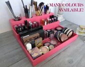 Makeup organizer - cosmetic storage - lipstick holder - bathroom storage - rangement maquillage - Many colors available - watermelon pink