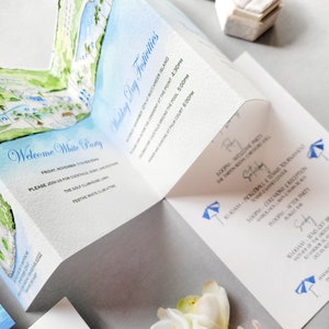 Custom Wedding Invitations Ocean Reef Club Wedding Invite Key Largo Wedding Oceanfront wedding suite Palm Invitation image 4