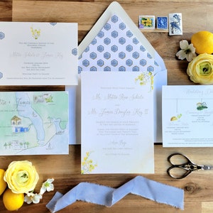 Acre Baja Wedding Invitations San Jose Del Cabo | Cabo Azul | The Mattie Collection | Palm wedding invitations | Hand painted invites