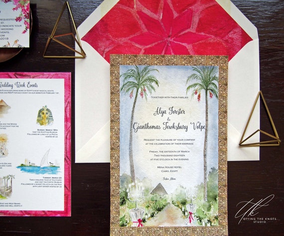 Destination Wedding Invitations Custom Wedding Invites Etsy