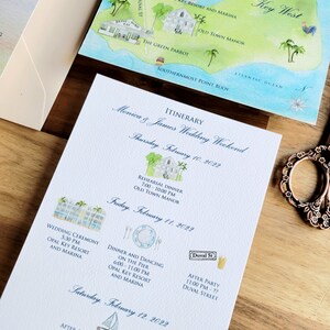 Key West West Martello Tower The Lindsey Collection Key West watercolor wedding invitations Custom wedding paintings image 4