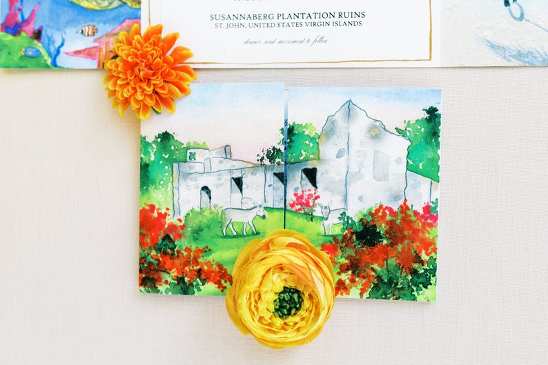 Destination Wedding Invitation Suite Island Wedding Invitations St John Wedding St John USVI Invitations