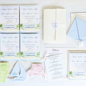 結婚式招待状サンプルパッケージ | タイイング・ザ・ノッツ 水彩画ウェディングステーショナリー