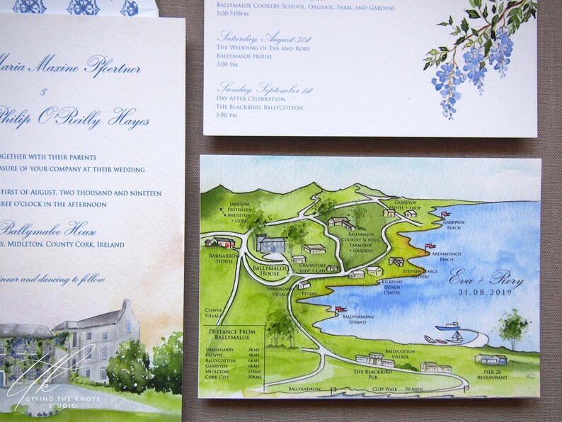 Ireland Wedding Custom Ireland Wedding Invitations Etsy