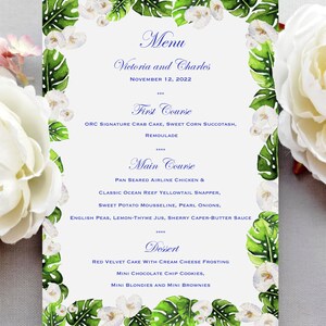 Custom Wedding Invitations Ocean Reef Club Wedding Invite Key Largo Wedding Oceanfront wedding suite Palm Invitation image 8