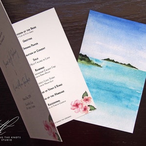 Custom Wedding Invitations Ocean Reef Club Wedding Invite Key Largo Wedding Oceanfront wedding suite Palm Invitation image 7