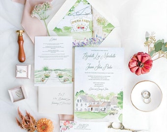 Connecticut Wedding Invitations | Smith Farm Gardens | The Liz Collection | Garden Wedding | Custom wedding invitations | wedding details