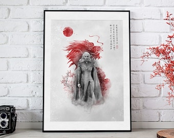 Daenerys Targaryen - Japanese/ Chinese themed Game of thrones Poster (50x70 cm)