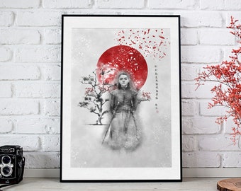 Arya Stark - Japanese/ Chinese themed Game of thrones Poster (50x70 cm)