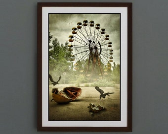 Pripyat Wheel - Ghost Town Chernobyl Poster (22x33 cm)