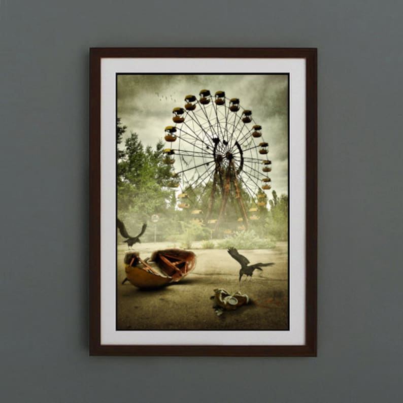 Pripyat Wheel Ghost Town Chernobyl Poster 22x33 cm image 1