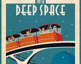 Vintage Space Poster (Space Ride) 50x70 cm