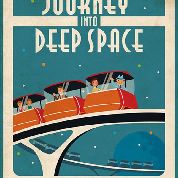 Vintage Space Poster (Space Ride) 50x70 cm