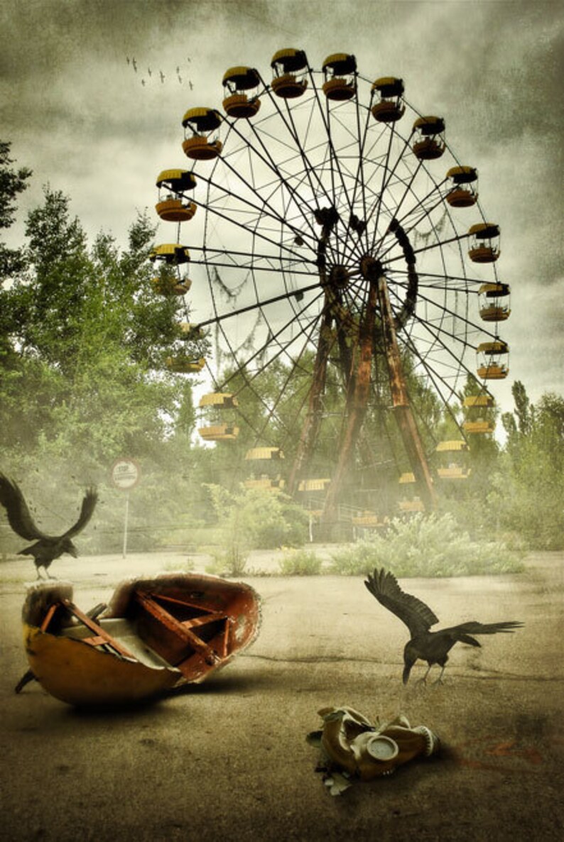 Pripyat Wheel Ghost Town Chernobyl Poster 22x33 cm image 2